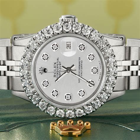 rolex datejust flat bezel|authentic rolex diamond bezels.